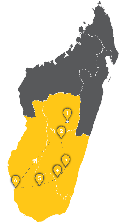 Visualizzazione mappa tour – Piroga,tsingy e baobab-01